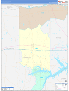 Franklin County, TX Digital Map Color Cast Style