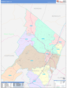 Frederick County, VA Digital Map Color Cast Style