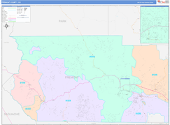 Fremont County, CO Digital Map Color Cast Style