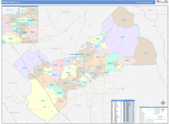 Fresno County, CA Digital Map Color Cast Style