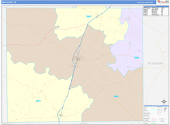 Frio County, TX Digital Map Color Cast Style