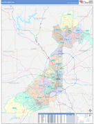Fulton County, GA Digital Map Color Cast Style