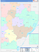 Fulton County, IL Digital Map Color Cast Style