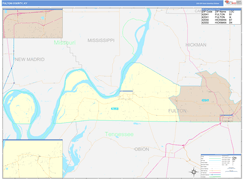 Fulton County, KY Digital Map Color Cast Style