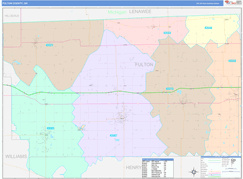 Fulton County, OH Digital Map Color Cast Style