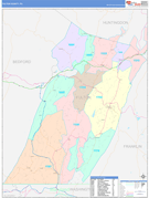 Fulton County, PA Digital Map Color Cast Style