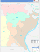 Gallatin County, IL Digital Map Color Cast Style