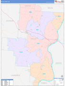 Gallia County, OH Digital Map Color Cast Style