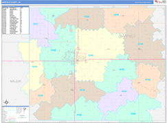 Garfield County, OK Digital Map Color Cast Style