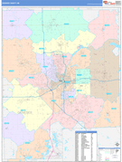 Genesee County, MI Digital Map Color Cast Style