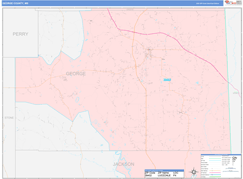 George County, MS Digital Map Color Cast Style