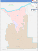 Gilliam County, OR Digital Map Color Cast Style