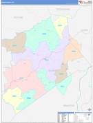 Gilmer County, WV Digital Map Color Cast Style