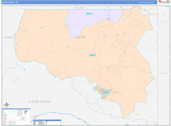 Gilpin County, CO Digital Map Color Cast Style