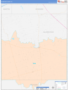 Glasscock County, TX Digital Map Color Cast Style