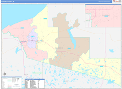 Gogebic County, MI Digital Map Color Cast Style