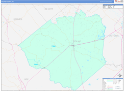 Goliad County, TX Digital Map Color Cast Style