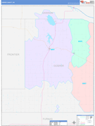 Gosper County, NE Digital Map Color Cast Style