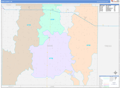 Gove County, KS Digital Map Color Cast Style