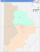 Grady County, GA Digital Map Color Cast Style