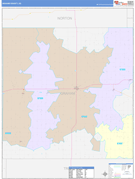 Graham County, KS Digital Map Color Cast Style