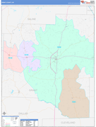 Grant County, AR Digital Map Color Cast Style