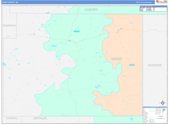 Grant County, NE Digital Map Color Cast Style
