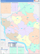 Grant County, WI Digital Map Color Cast Style