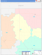 Greeley County, NE Digital Map Color Cast Style