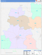 Green County, WI Digital Map Color Cast Style