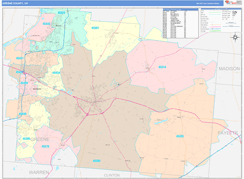 Greene County, OH Digital Map Color Cast Style