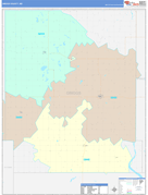 Griggs County, ND Digital Map Color Cast Style