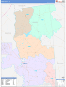 Grimes County, TX Digital Map Color Cast Style