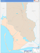 Gulf County, FL Digital Map Color Cast Style