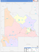 Gunnison County, CO Digital Map Color Cast Style