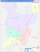 Habersham County, GA Digital Map Color Cast Style