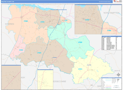 Halifax County, NC Digital Map Color Cast Style