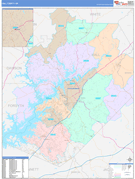 Hall County, GA Digital Map Color Cast Style