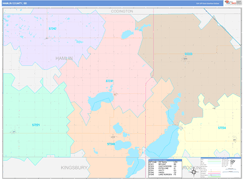 Hamlin County, SD Digital Map Color Cast Style