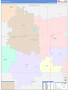 Hancock County, IA Digital Map Color Cast Style