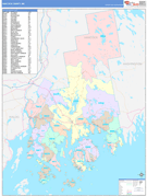 Hancock County, ME Digital Map Color Cast Style