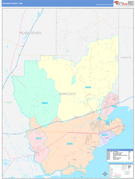 Hancock County, MS Digital Map Color Cast Style