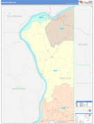 Hancock County, WV Digital Map Color Cast Style