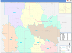 Hardin County, IA Digital Map Color Cast Style