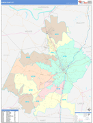 Hardin County, KY Digital Map Color Cast Style