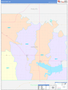 Harlan County, NE Digital Map Color Cast Style
