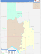 Harmon County, OK Digital Map Color Cast Style