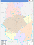 Harrison County, IN Digital Map Color Cast Style