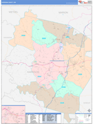 Harrison County, WV Digital Map Color Cast Style