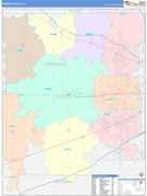 Hendricks County, IN Digital Map Color Cast Style